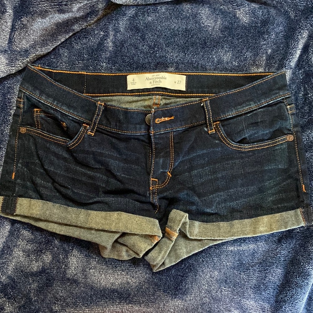 Abercrombie & Fitch, Size 4, W27 blue jean shorts